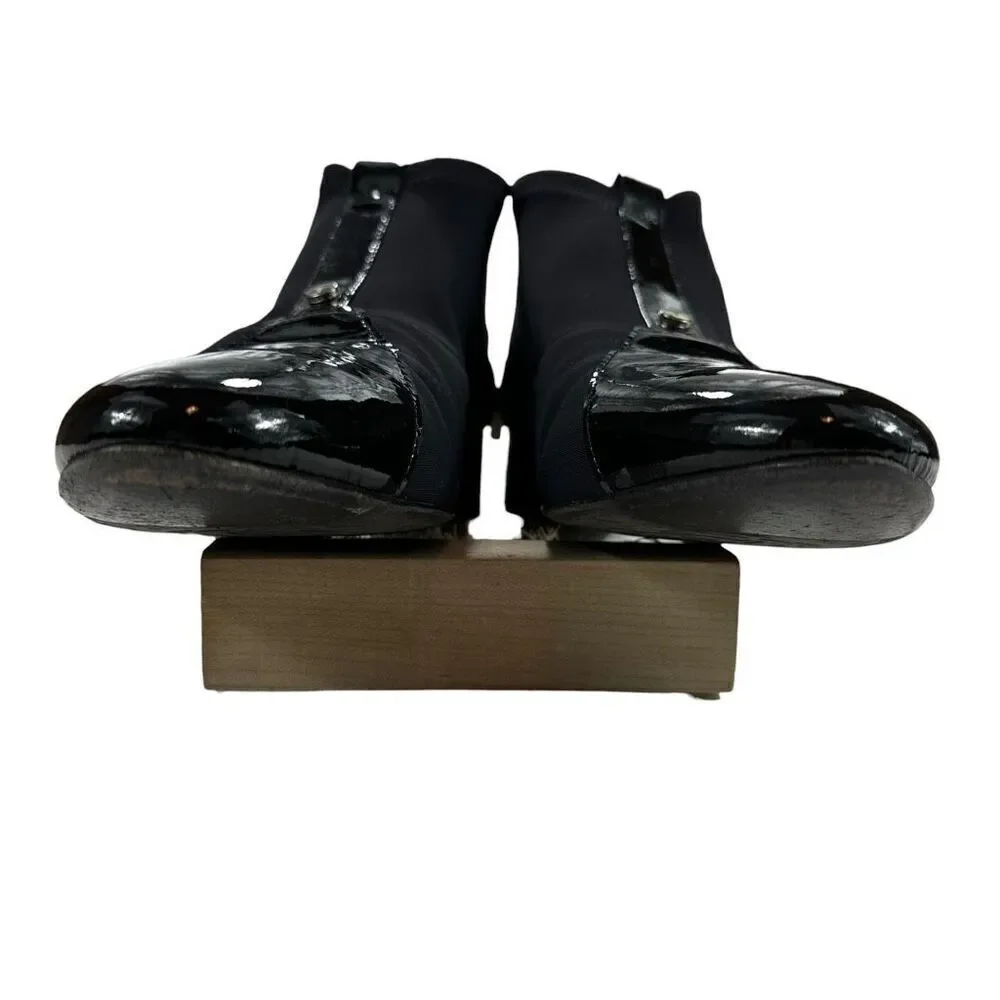 Taryn Rose Women's Camila Demi-Wedge Patent Leather Booties